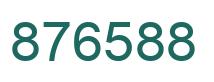 Number 876588 green image