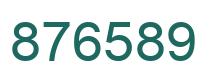 Number 876589 green image