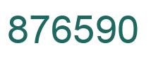 Number 876590 green image