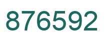 Number 876592 green image