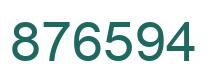Number 876594 green image