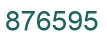 Number 876595 green image