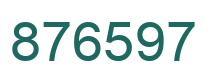 Number 876597 green image