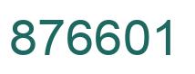 Number 876601 green image