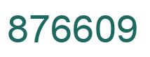 Number 876609 green image