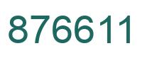 Number 876611 green image