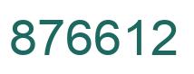 Number 876612 green image