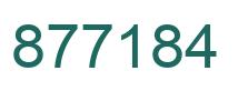 Number 877184 green image
