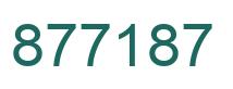 Number 877187 green image