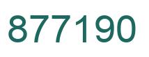 Number 877190 green image
