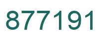 Number 877191 green image
