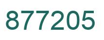 Number 877205 green image