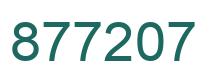 Number 877207 green image