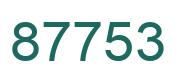 Number 87753 green image