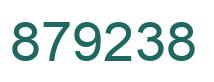 Number 879238 green image