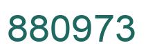 Number 880973 green image