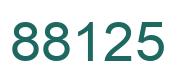 Number 88125 green image