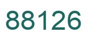 Number 88126 green image