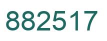 Number 882517 green image