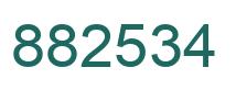 Number 882534 green image