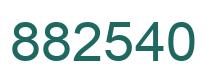 Number 882540 green image