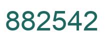 Number 882542 green image