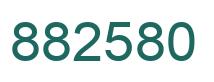 Number 882580 green image