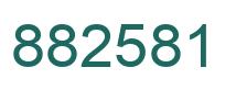 Number 882581 green image
