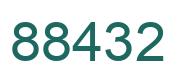 Number 88432 green image