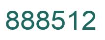 Number 888512 green image