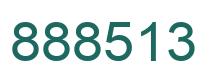 Number 888513 green image