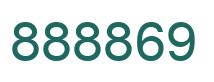 Number 888869 green image