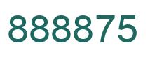Number 888875 green image