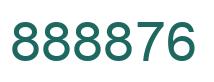Number 888876 green image