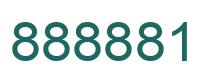 Number 888881 green image