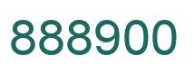 Number 888900 green image