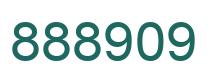 Number 888909 green image
