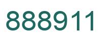 Number 888911 green image
