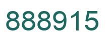 Number 888915 green image