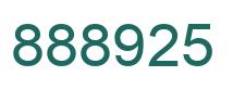 Number 888925 green image