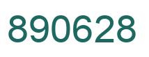 Number 890628 green image