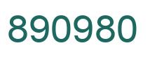 Número 890980 imagen verde