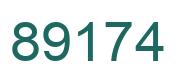 Number 89174 green image