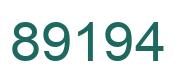 Number 89194 green image