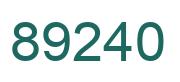 Número 89240 imagen verde