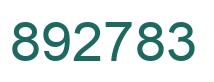 Number 892783 green image