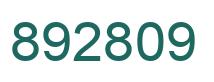Number 892809 green image