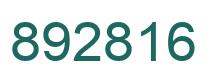 Number 892816 green image