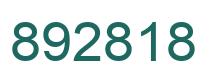 Number 892818 green image
