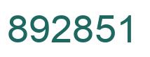 Number 892851 green image